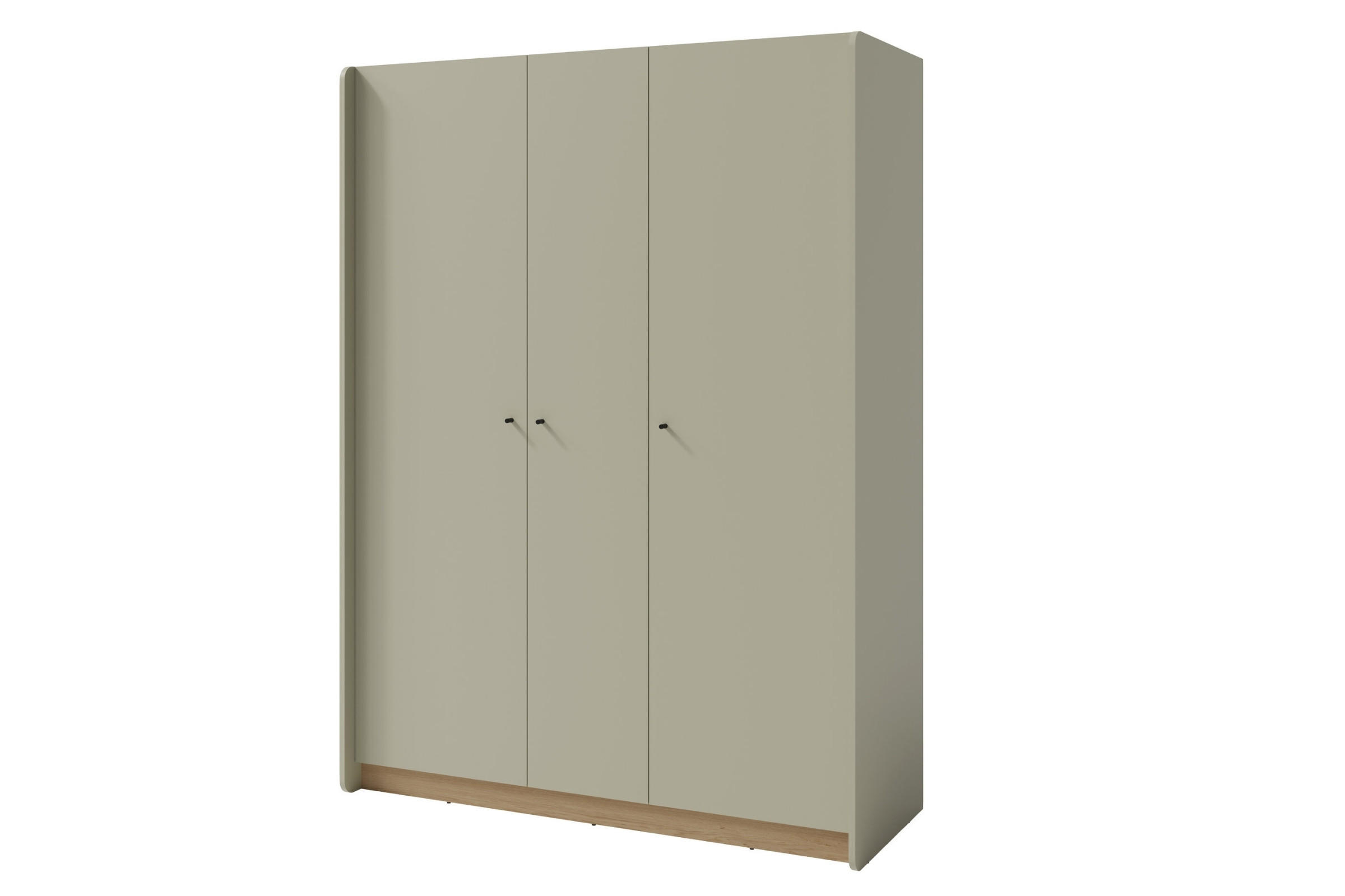 KINDERKLEIDERSCHRANK ALBI 01 dreitürig 145/52/195 in Eukalyptus / Baltic Düne Eiche - Alteiche/Eukalyptusholzfarben, Holzwerkstoff (145/195/52cm) - Deine Möbel 24