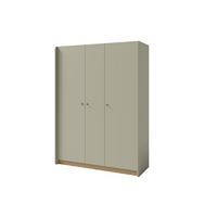 KINDERKLEIDERSCHRANK ALBI 01 dreitürig 145/52/195 in Eukalyptus / Baltic Düne Eiche - Alteiche/Eukalyptusholzfarben, Holzwerkstoff (145/195/52cm) - Deine Möbel 24