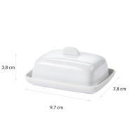 BUTTERDOSE aus Keramik Weiß 9/4/7 cm - Weiß, Keramik (4/7/9cm) - Excellent Houseware