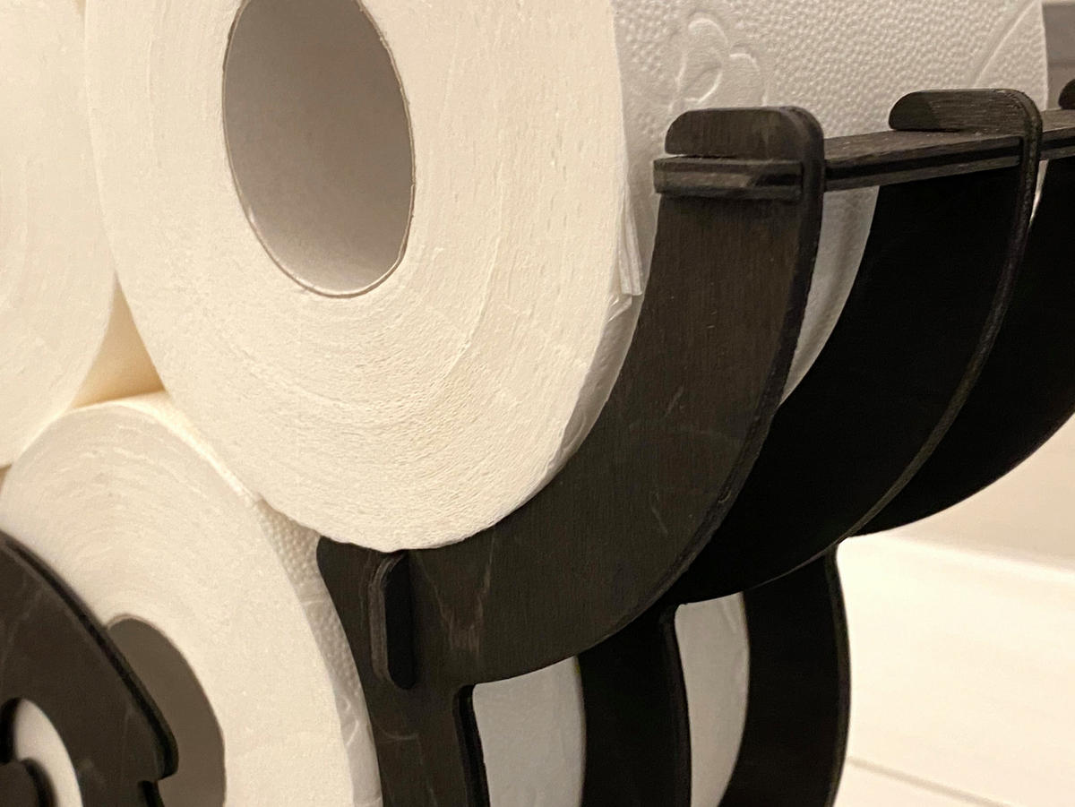 TOILETTENPAPIERHALTER Schaf Wand Schwarz Holz - Schwarz, Holz (40/22/11cm) - DanDiBo