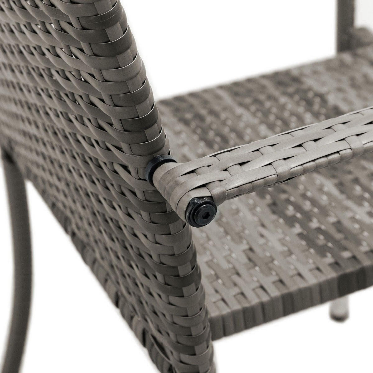 GARTENSTÜHLE Yoro 8er-Set - Grau, Kunststoff (50/90/50cm) - Juskys