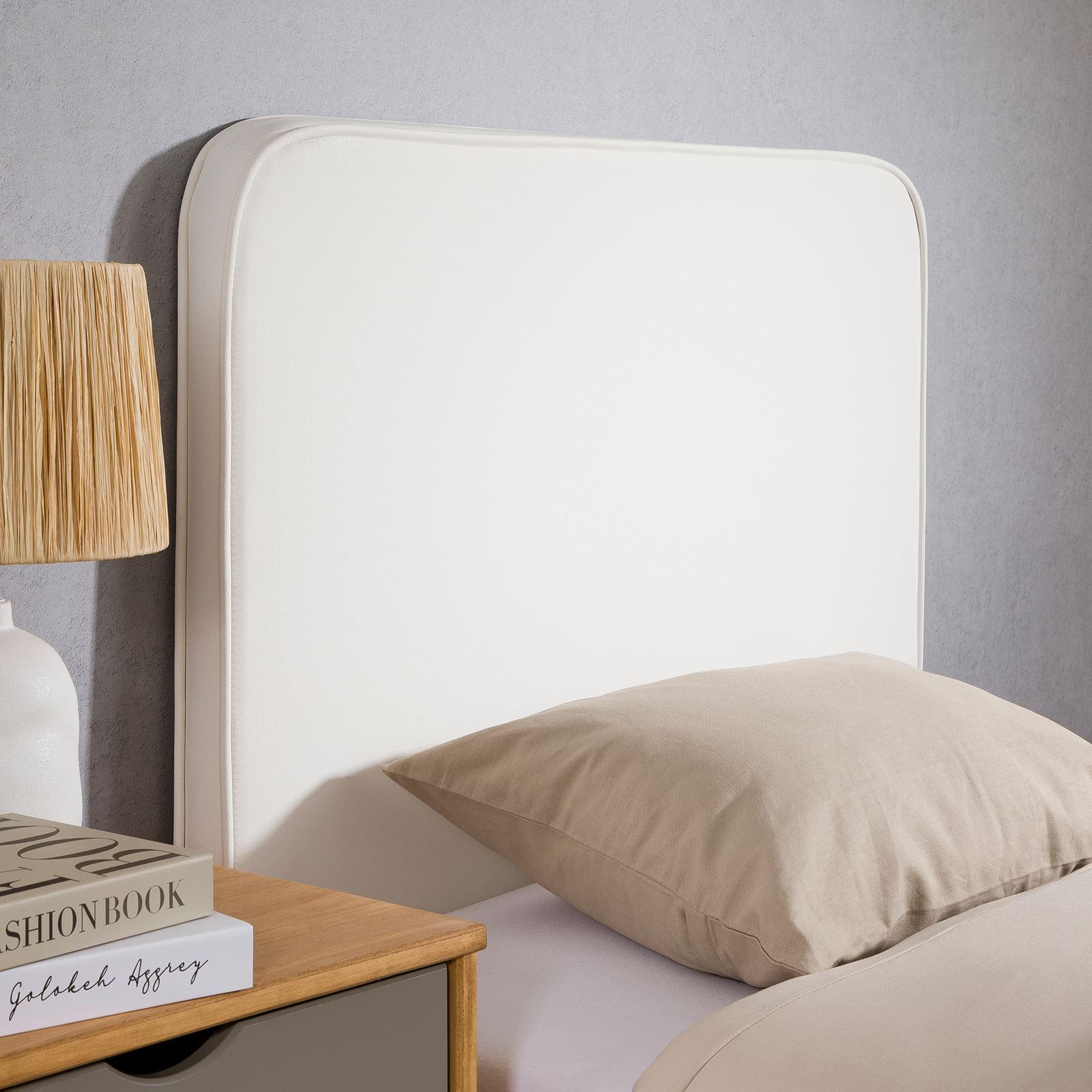 Thumbnail - Idimex Kopfteil, Weiß, Textil, Mode, 90x68x6 cm, Schlafzimmer, Betten