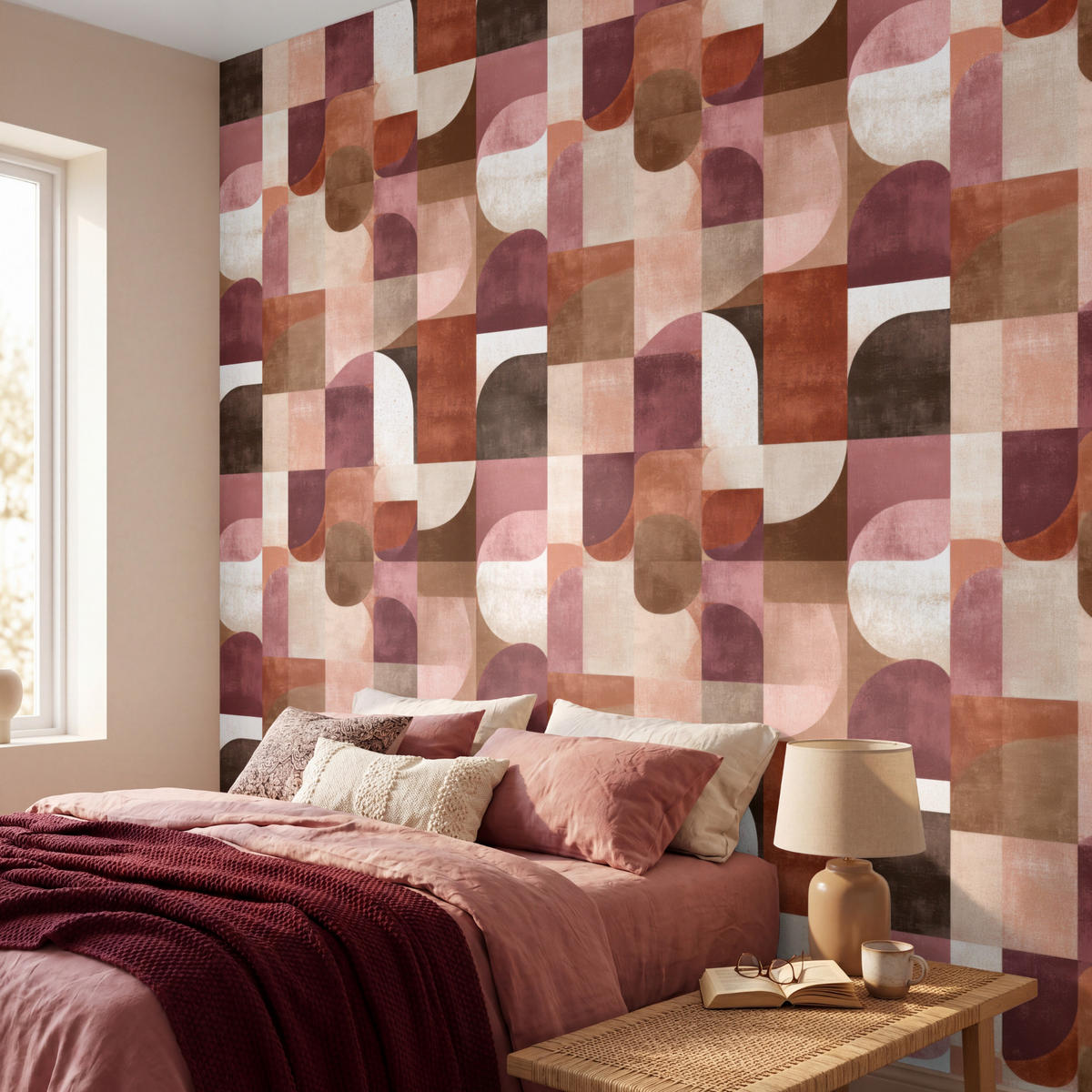 TAPETE - Geometrie - Modern - Retro - 280x260 cm - Multicolor, Papier (280/260cm) - OnlyWow