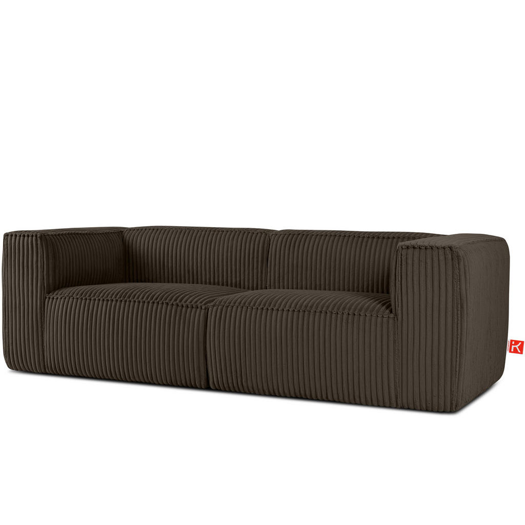 Thumbnail - Konsimo® 3-Sitzer-Sofa, Braun, Textil, 246x73x96 cm, Wohnzimmer, Sofas & Couches, Sofas, 3-Sitzer Sofas