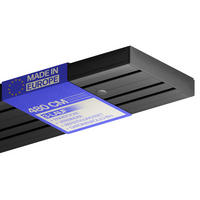 GARDINENSCHIENE 480cm (4x120cm) 3-läufig - Schwarz, Kunststoff (10/1.8/480cm)