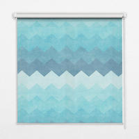 VNÚTORNÁ roleta - okenná roleta - roleta - 100x100 cm - Maľované hory - modrá, plast (100/100/0.5cm) - TULUP