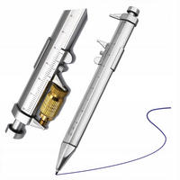 SCHIEBLEHRE 2-in-1, Stift mit Messskala, 0-100 mm, ±0,02 mm, 150 mm, Ersatzmine - Multicolor, Kunststoff/Metall (10/10/10cm)