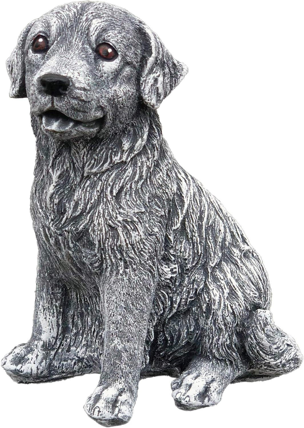 STEINFIGUR Retriever frostfest Steinguss massiv - Grau, Stein (12/20/17cm) - stoneandstyle