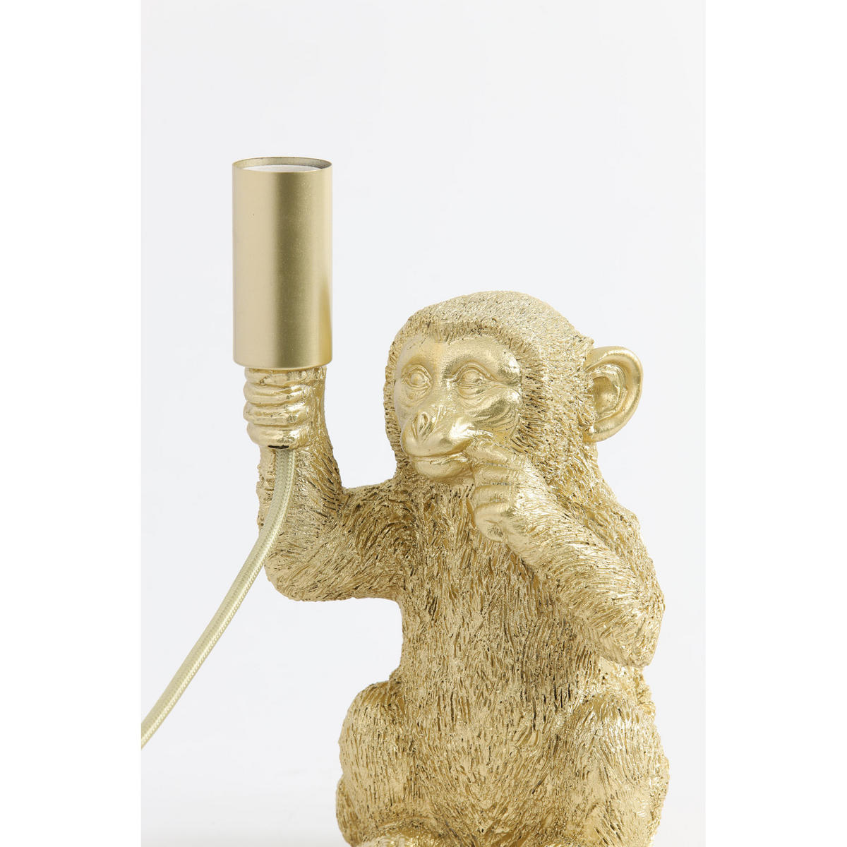 TISCHLAMPE Affe Gold 13/12,5/23,5 cm - Goldfarben, Kunststoff (13/12.5/23.5cm) - Light & Living