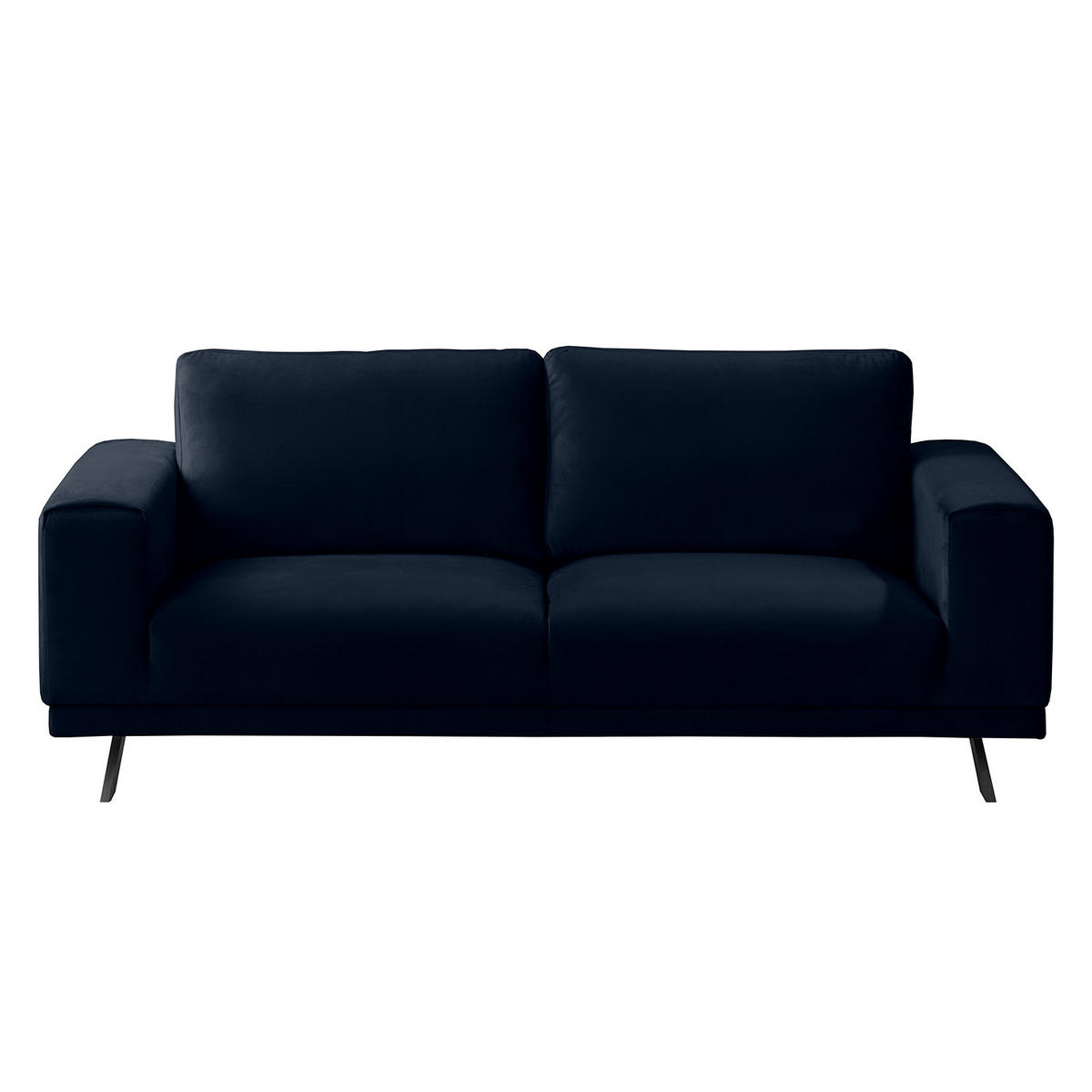 2-SITZER SOFA - Samt - Dunkelblau, Textil (196/81/89cm) - home24