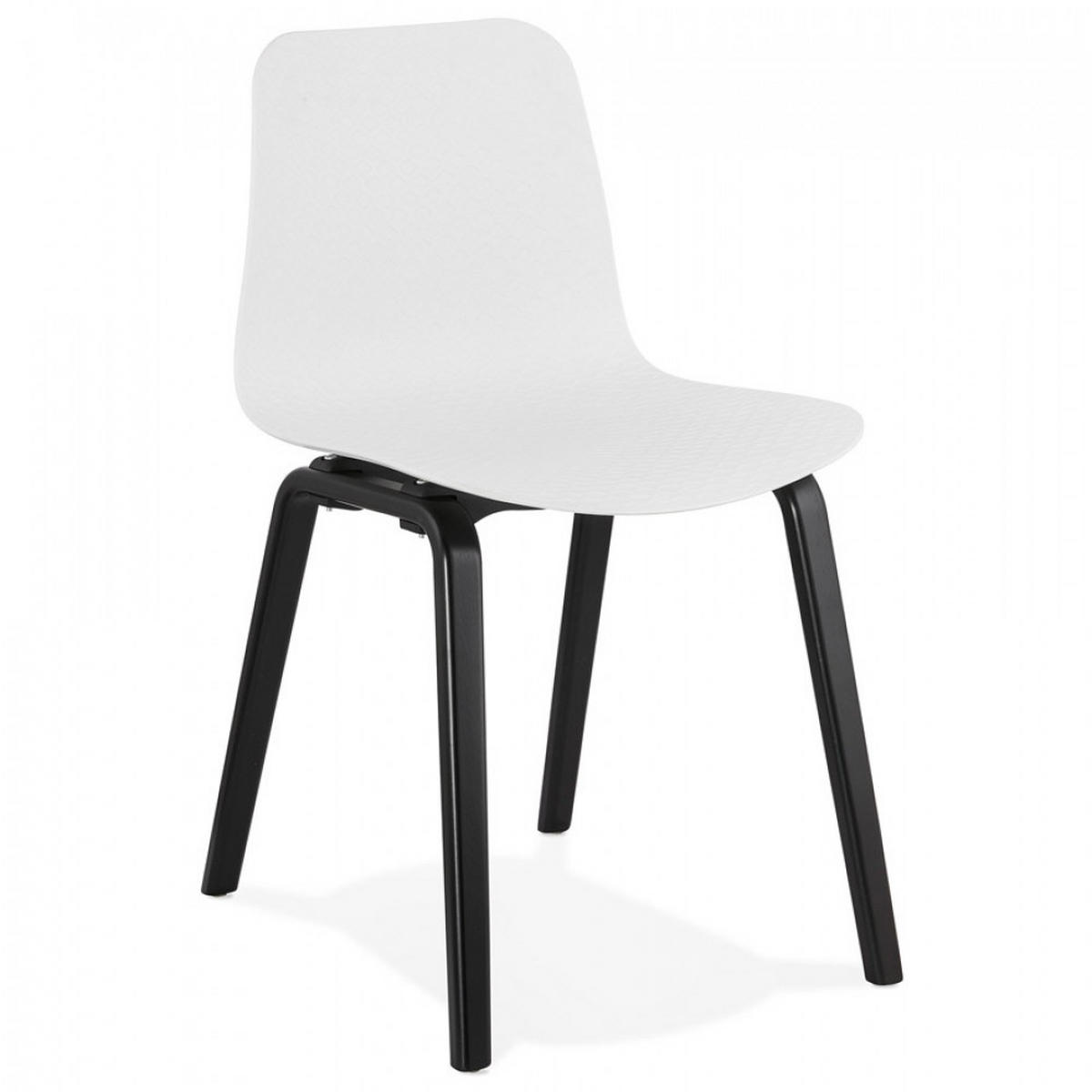STUHL Weiß 44.5x81x52.5cm - Schwarz/Weiß, Holz/Kunststoff (44.5/81/52.5cm) - AlterEgo