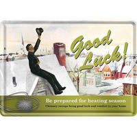 MINIBLECHSCHILD 10/14 cm Say it 50's Good Luck - Multicolor, Metall (14/10/0.1cm) - Nostalgic-Art