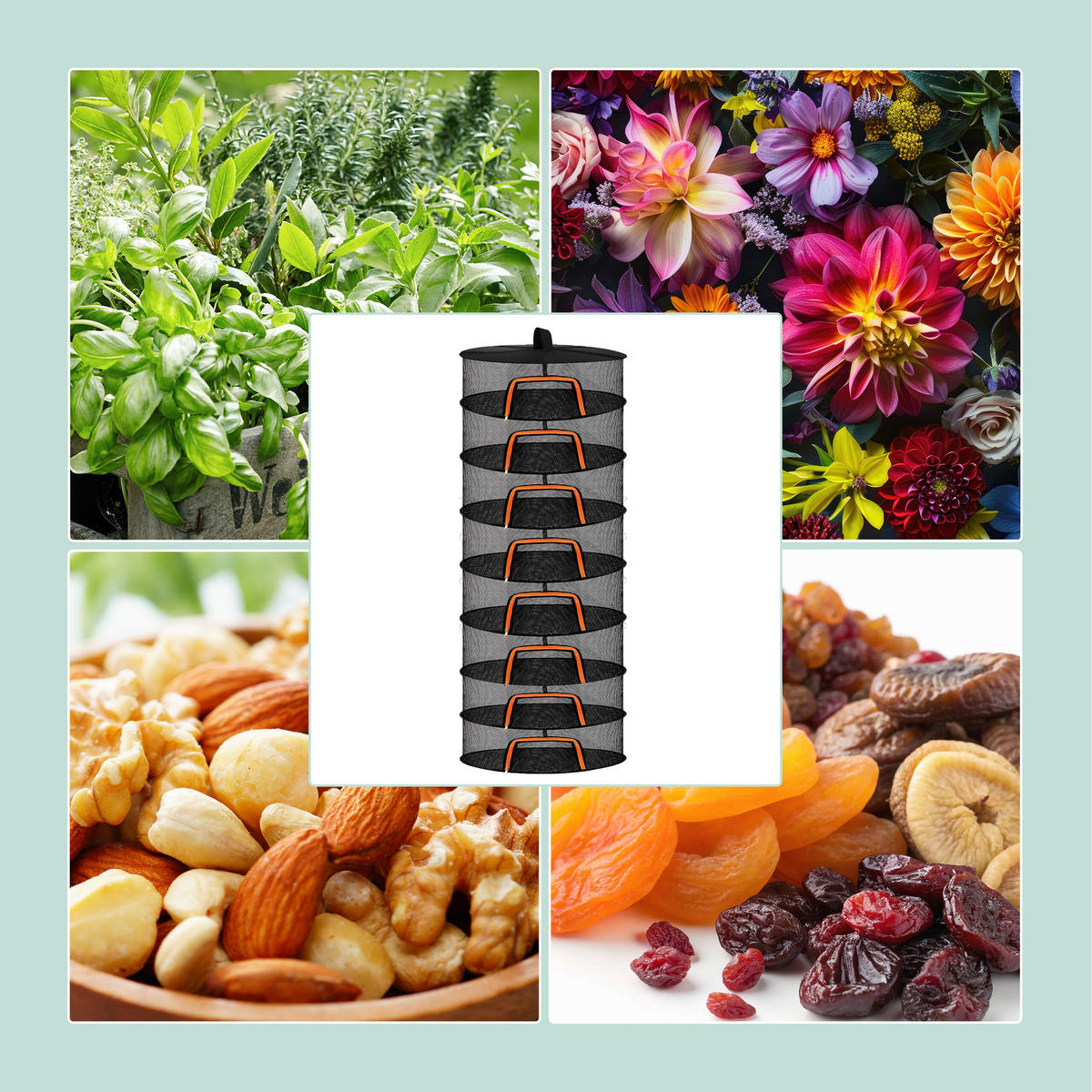 TROCKENNETZ - Schwarz, Textil/Metall (60/160/60cm) - Relaxdays