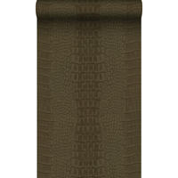 TAPETE Krokodil-Optik 53 cm x 10.05 m - Braun, Papier (53/1000cm) - Origin Wallcoverings