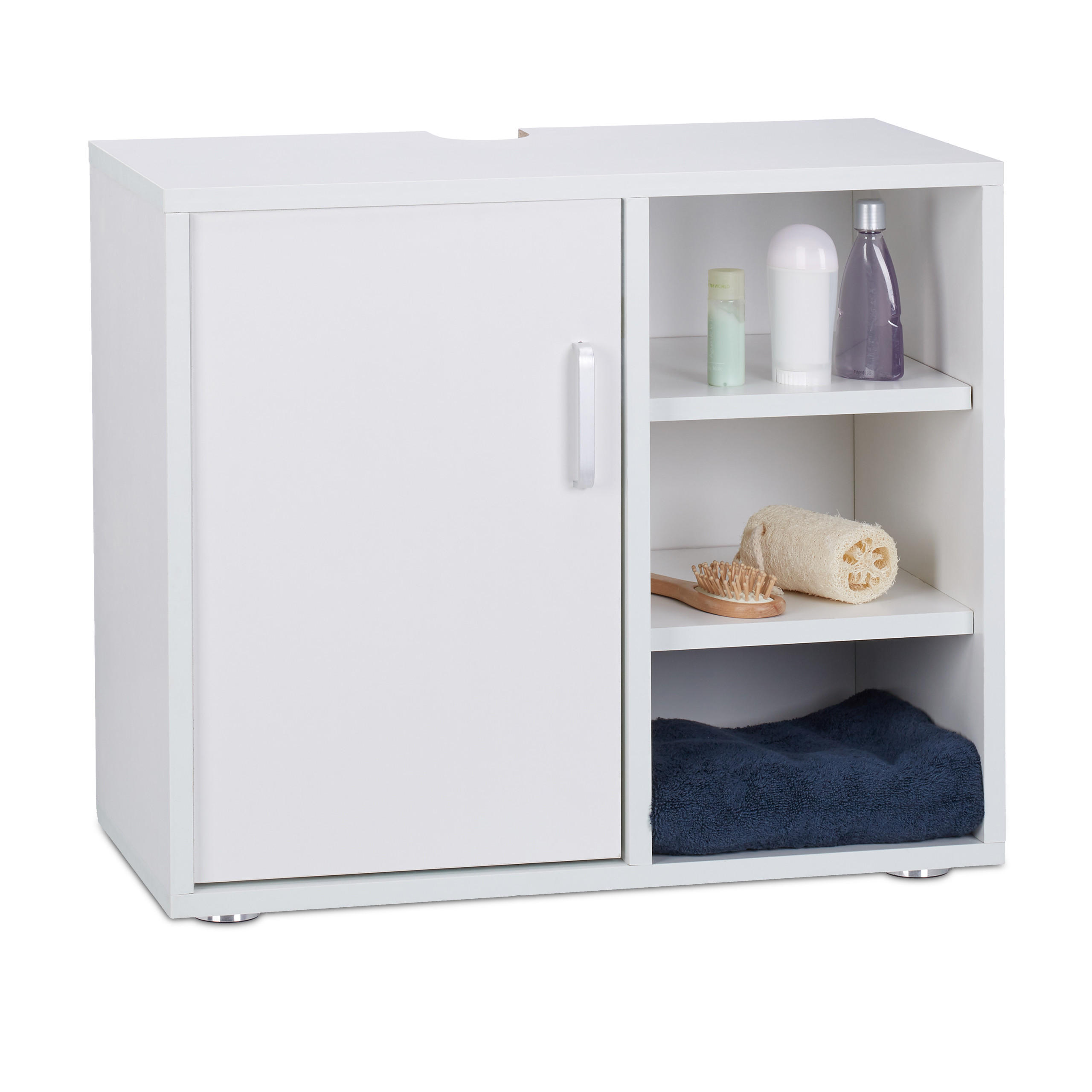 TVÄTTSTÄLLSSKÅP Vit MDF 4 fack 51x60x32 cm 51/60/32 cm