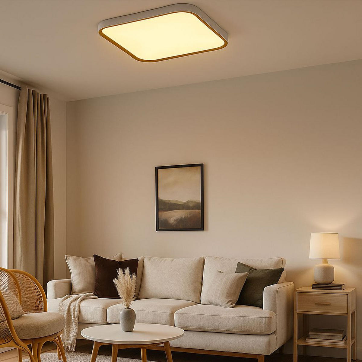 LED DECKENLEUCHTE Metall Weiß - Weiß, Metall (48/48/4cm) - Wofi
