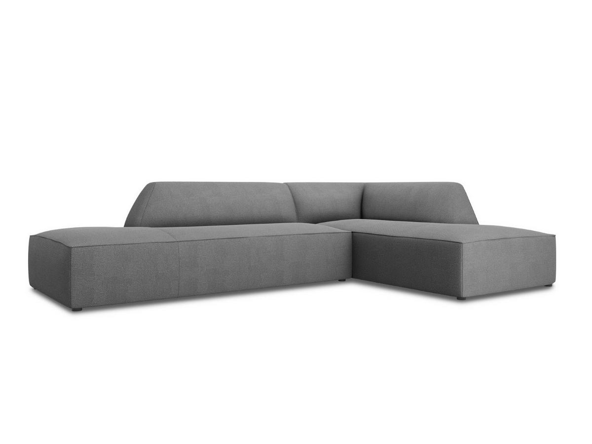 ECKSOFA rechts Ruby aus strukturiertem Stoff grau 4 Sitzplätze - Grau, Textil (180/273cm) - Micadoni
