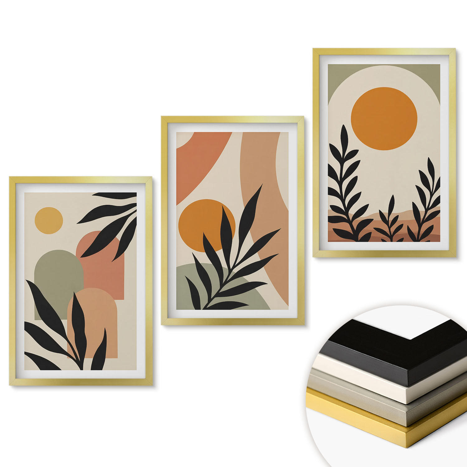 ArtPrintCave Wandbilder Gold 40x60 cm