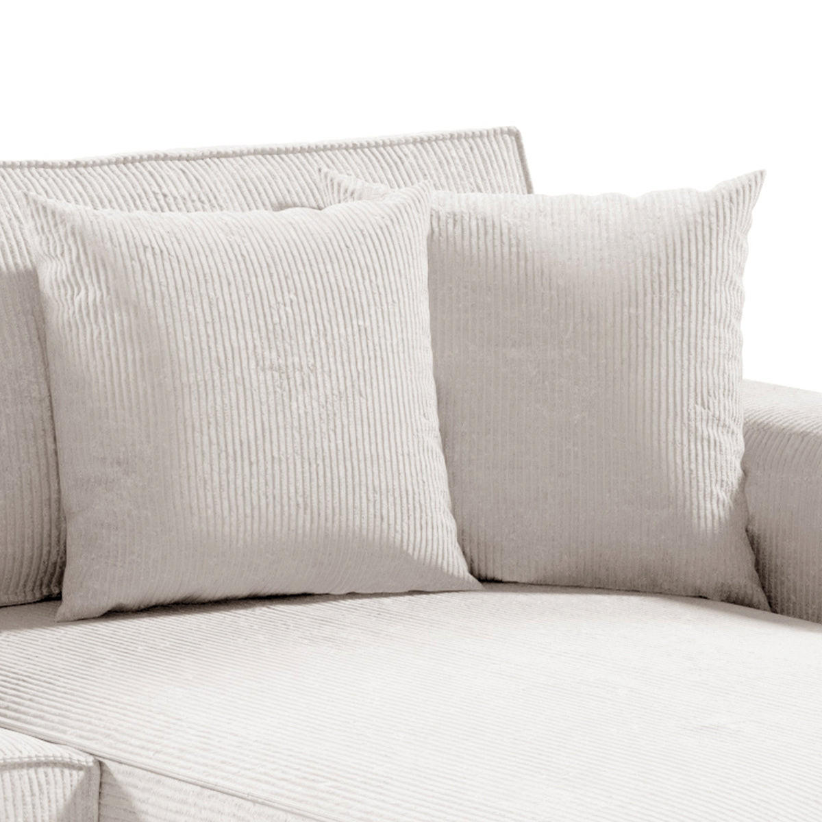 ECKSOFA Isaac 4 Sitzplätze Weiß - Weiß, Holzwerkstoff (294/185cm) - Petits-meubles