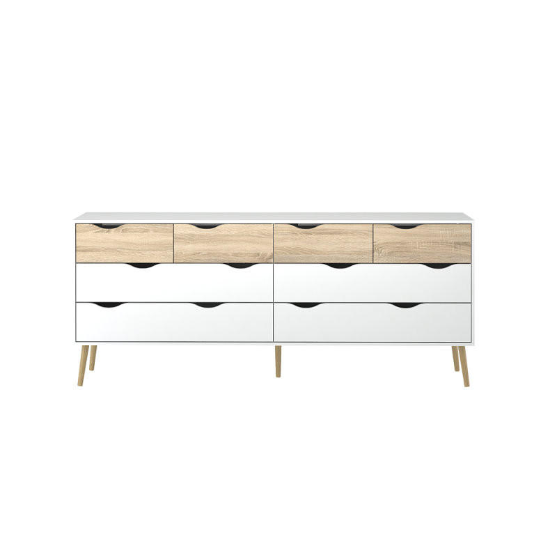 KOMMODE Weiß - Weiß, Holzwerkstoff (196/82/39cm) - ebuy24