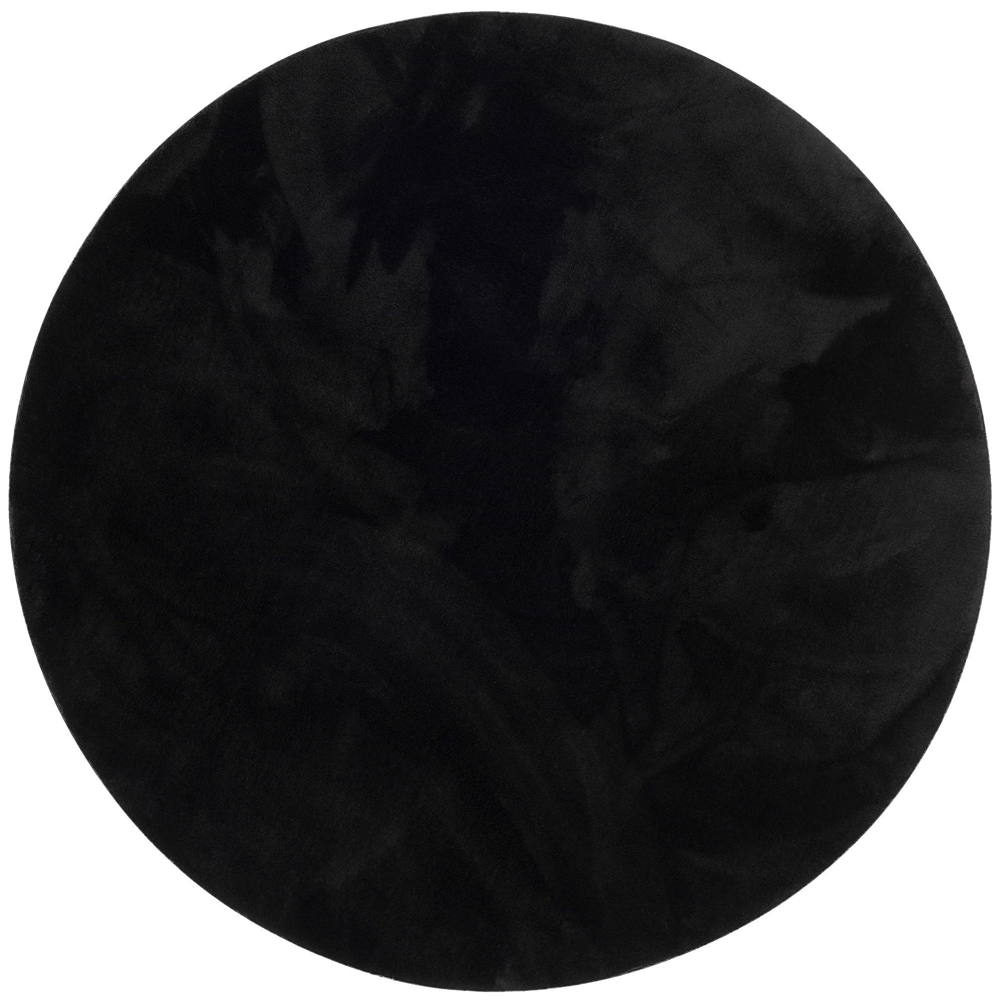 KINDER SUPER SOFT FELLTEPPICH PEARL KIDS RUND - Schwarz, Textil (120/120cm) - Pergamon
