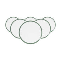FRÜHSTÜCKSTELLER Life Nature Baumstruktur weiß-grün ø 22,5 cm 6er Set - Weiß/Grün, Keramik (22.5cm) - Seltmann Weiden