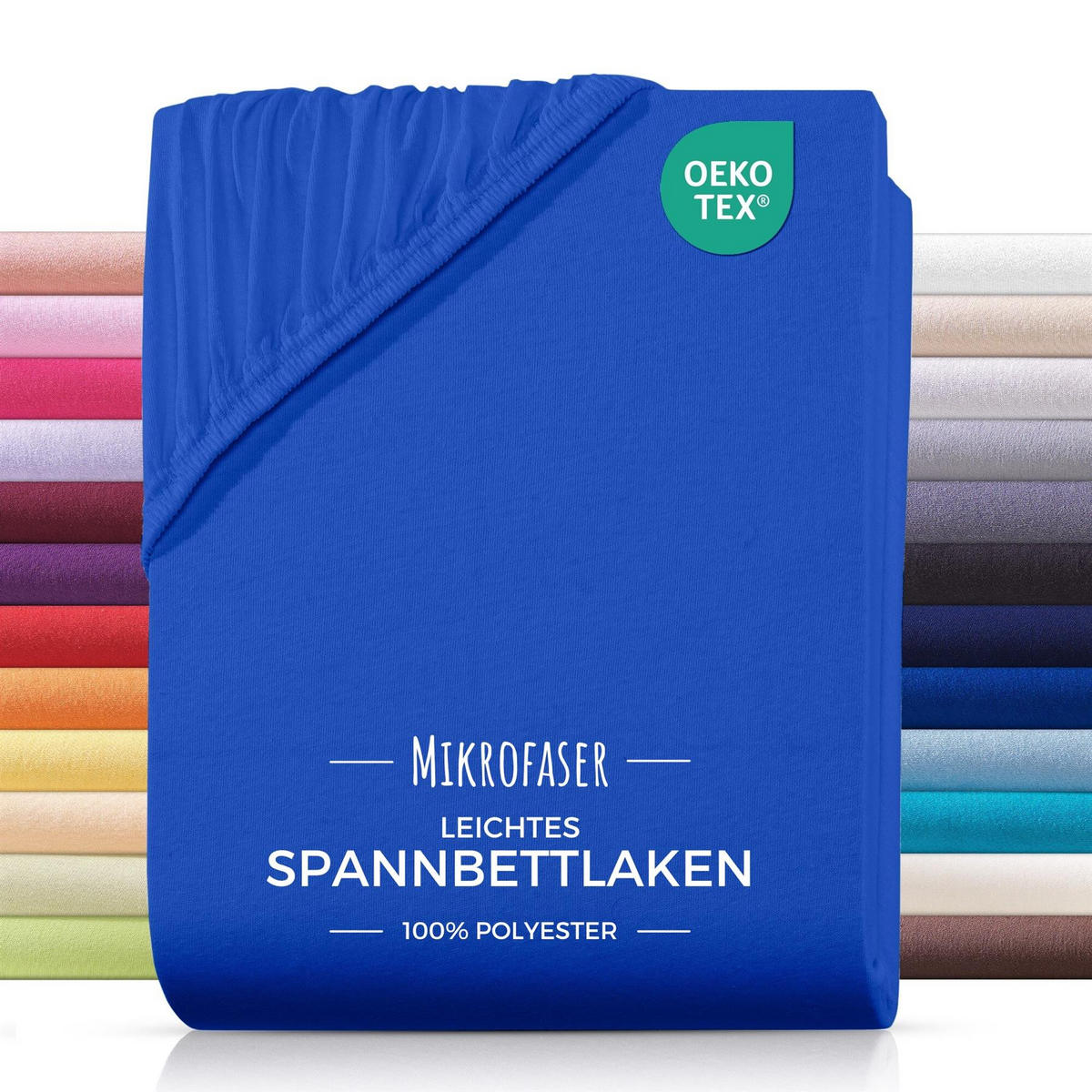 MIKROFASER-SPANNBETTLAKEN 140x200 Royal Blau - Blau, Textil (140/200cm) - Carpe Sonno