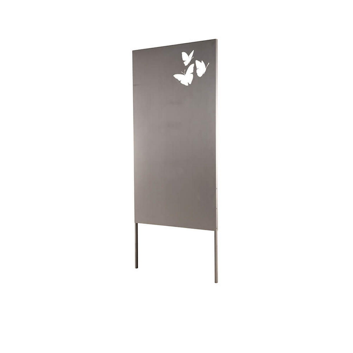SICHTSCHUTZZAUN BUTTERFLY - Orange, Metall (100/180cm) - Home Deluxe