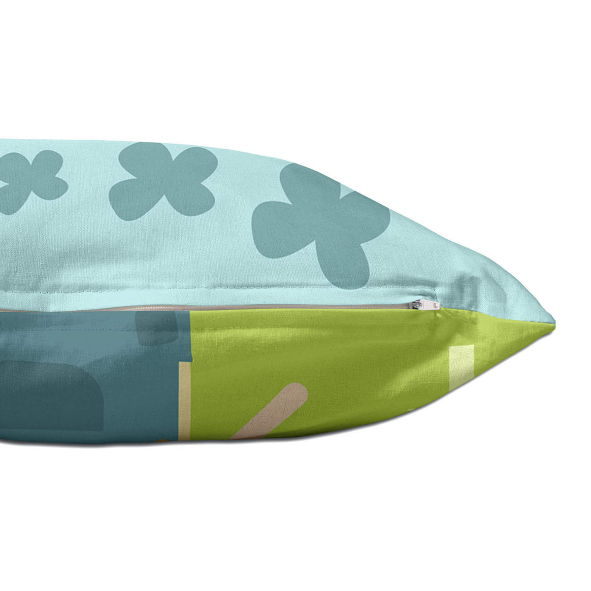 KISSENBEZUG train 50x30 cm mehrfarbig - Multicolor, Textil (50/30cm) - Happy Friday