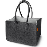 EINKAUFSKORB aus Filz - Dunkelgrau, Textil (40/27/40cm) - Miqio Design