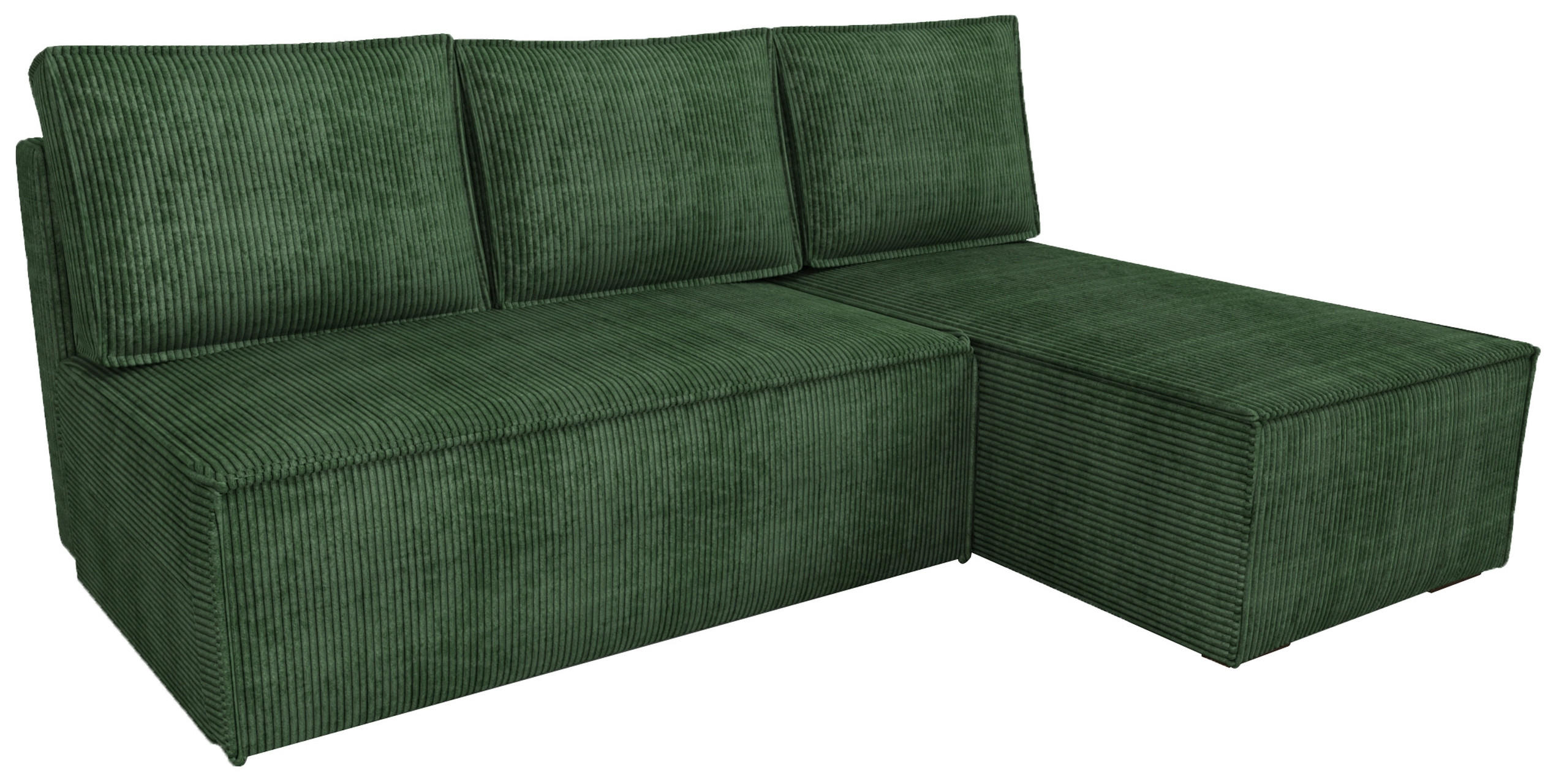 ECKSOFA Hector mit Schlaffunktion Grün Cord - Grün, Textil (200/141cm) - Bromarkt