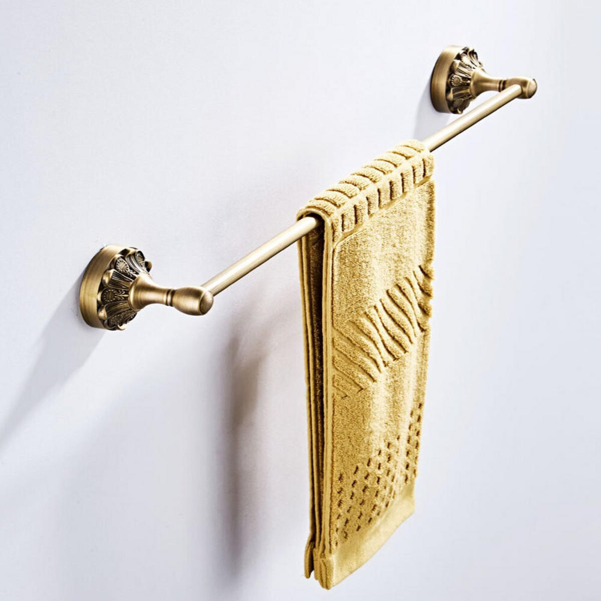 HANDTUCHHALTER, Aus Messing, Länge 60,5 cm - Gelb, Metall (6.6/7.1/60.5cm) - Weltevree