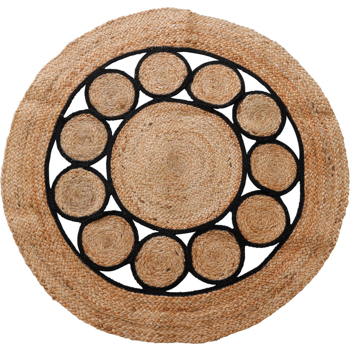 Home Styling Collection Juteteppich Braun 90x90 cm
