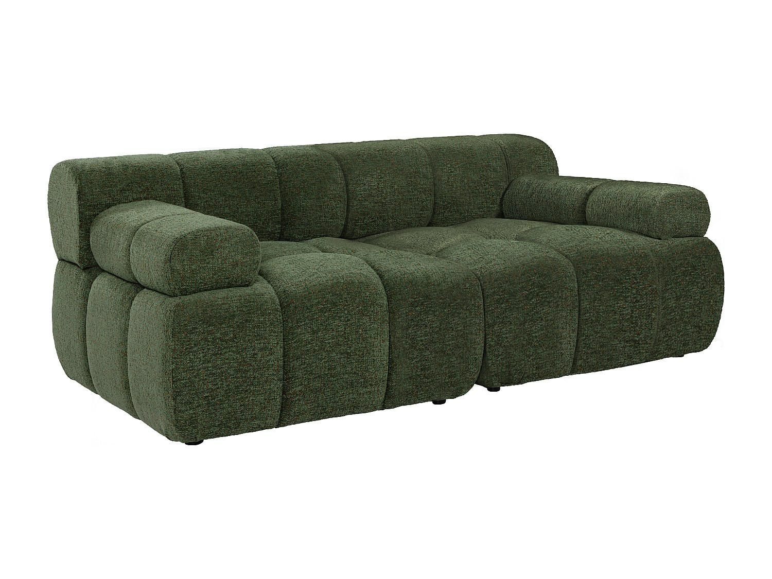 MODULIERBARES Sofa - 2 Personen - stoff - grün Facivil - Grün, Kunststoff/Textil (188/70/94cm) - Vente-Unique