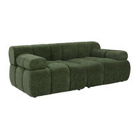 MODULIERBARES Sofa - 2 Personen - stoff - grün Facivil - Grün, Kunststoff/Textil (188/70/94cm) - Vente-Unique