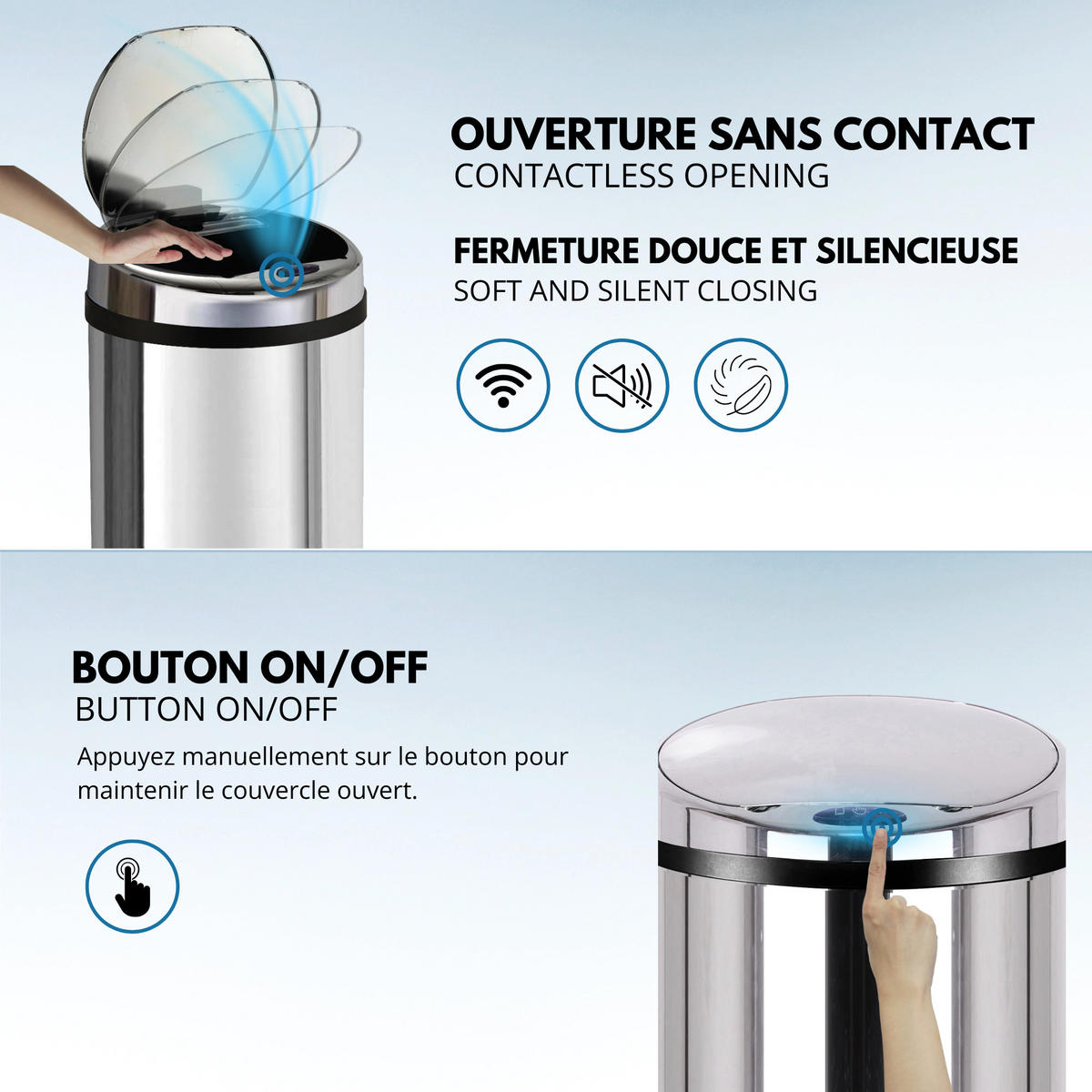 AUTOMATISCHER ARTIC silber - Silberfarben, Metall (31/73/31cm) - Kitchen Move