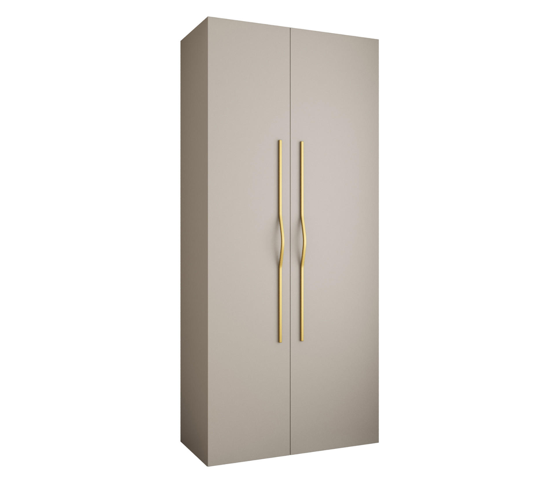 DREHTÜRENSCHRANK 245,5/110/50 2-türig - Kaschmir/Goldfarben, Holz/Metall (110/245.5/50cm) - Abiks Möbel