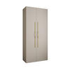 DREHTÜRENSCHRANK 245,5/110/50 2-türig - Kaschmir/Goldfarben, Holz/Metall (110/245.5/50cm) - Abiks Möbel