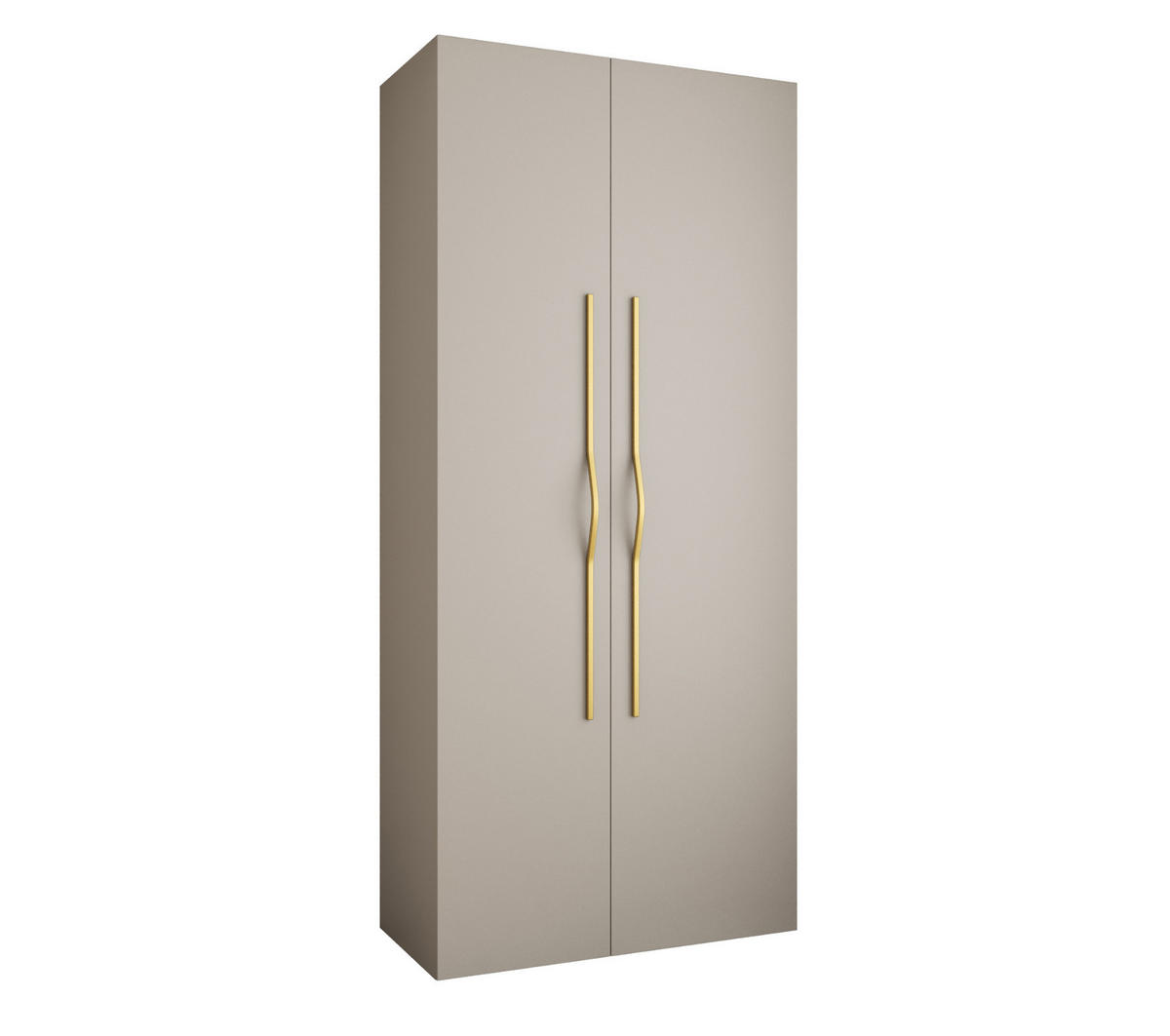 DREHTÜRENSCHRANK 245,5/110/50 2-türig - Kaschmir/Goldfarben, Holz/Metall (110/245.5/50cm) - Abiks Möbel