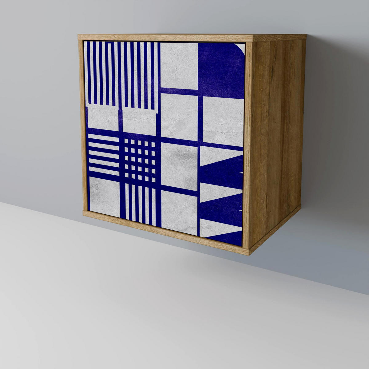 SIDEBOARD THE RIGHT PLACES, Eichefarben, 57,5x42x77,5 cm, Schräge Buchenholzfüße - Eichefarben/Buchefarben, Holzwerkstoff/Buchenholz (57.5/77.5/42cm) - SpaceRebels