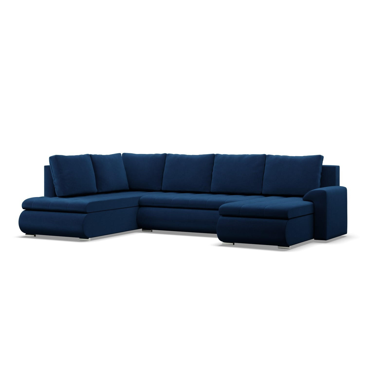 U-SOFA MIT SCHLAFFUNKTION FORESTA, Dunkelblau - Dunkelblau, Textil (300/89/200cm)