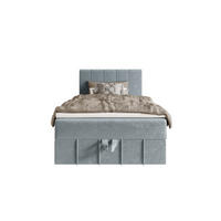 BOXBETT BAHAMA 80x200 mit Matratze H3, Bonell und Topper Monolith 72 - Blau, Textil (80/200cm) - Bedante