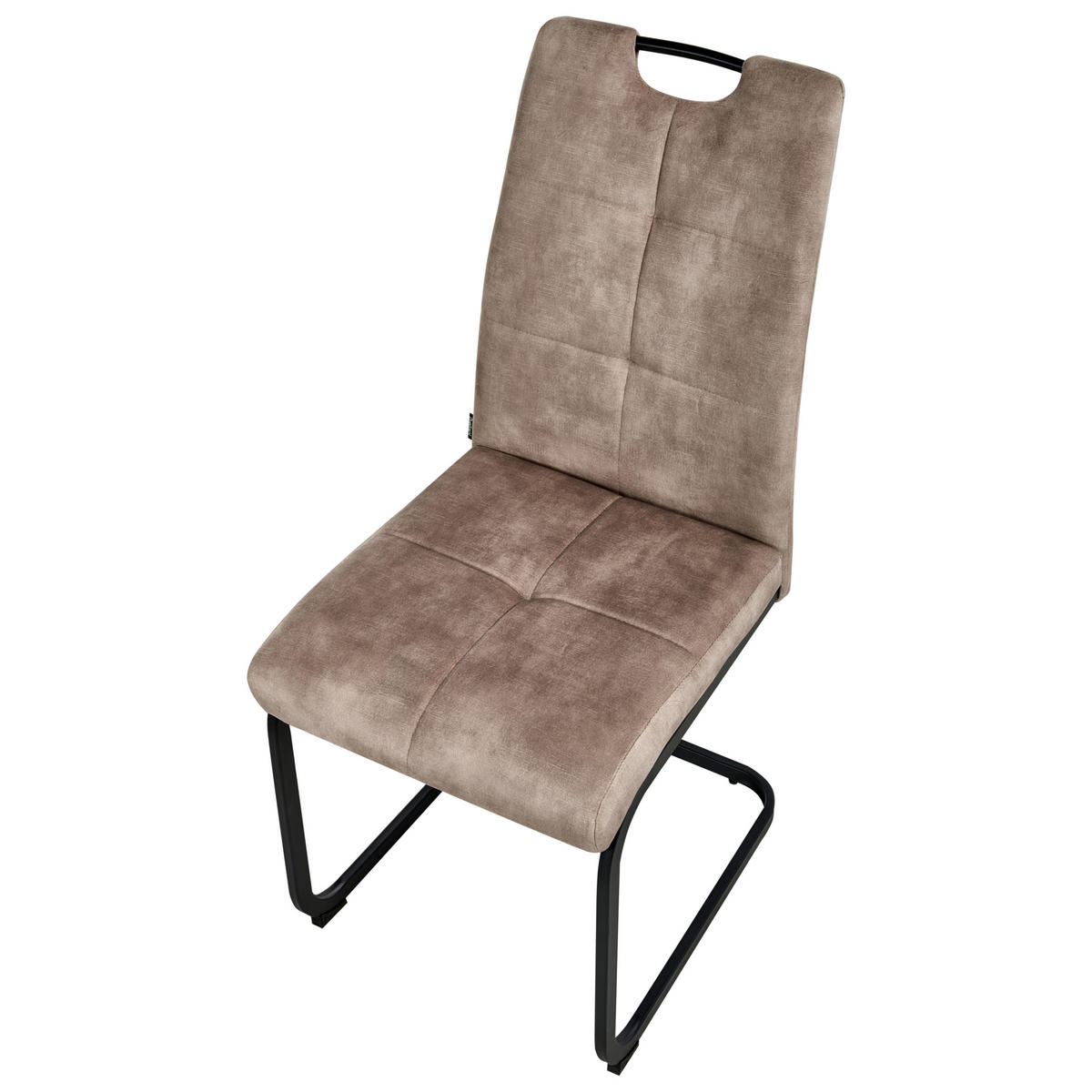 ESSZIMMERSTUHL 4er-Set Stoff Taupe Cisco - Taupe, Textil (43/98/50cm) - Beliani