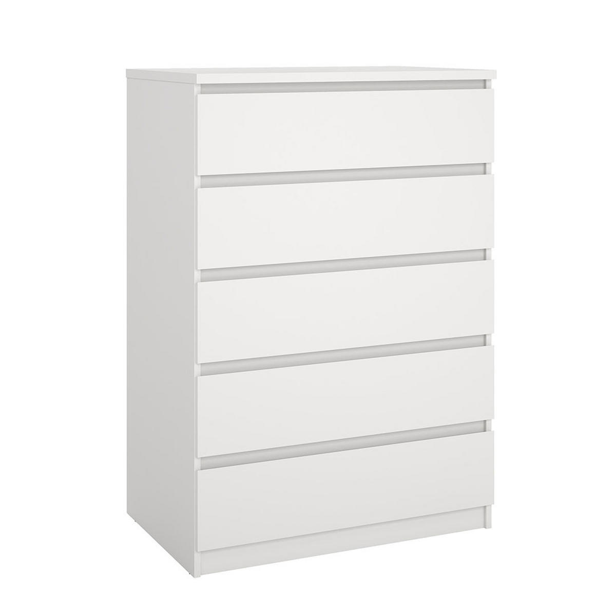 KOMMODE, Naia, Weiß, Holzwerkstoff, 77 x 50 x 112 cm - Weiß, Holzwerkstoff (77/112/50cm) - ebuy24