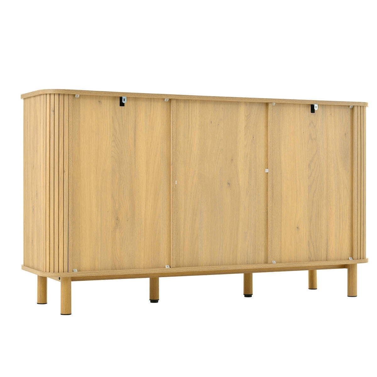 SIDEBOARD Holzoptik Schubladen Metallbeine - Naturfarben, Holz (140/80/40cm) - LEBENLANG