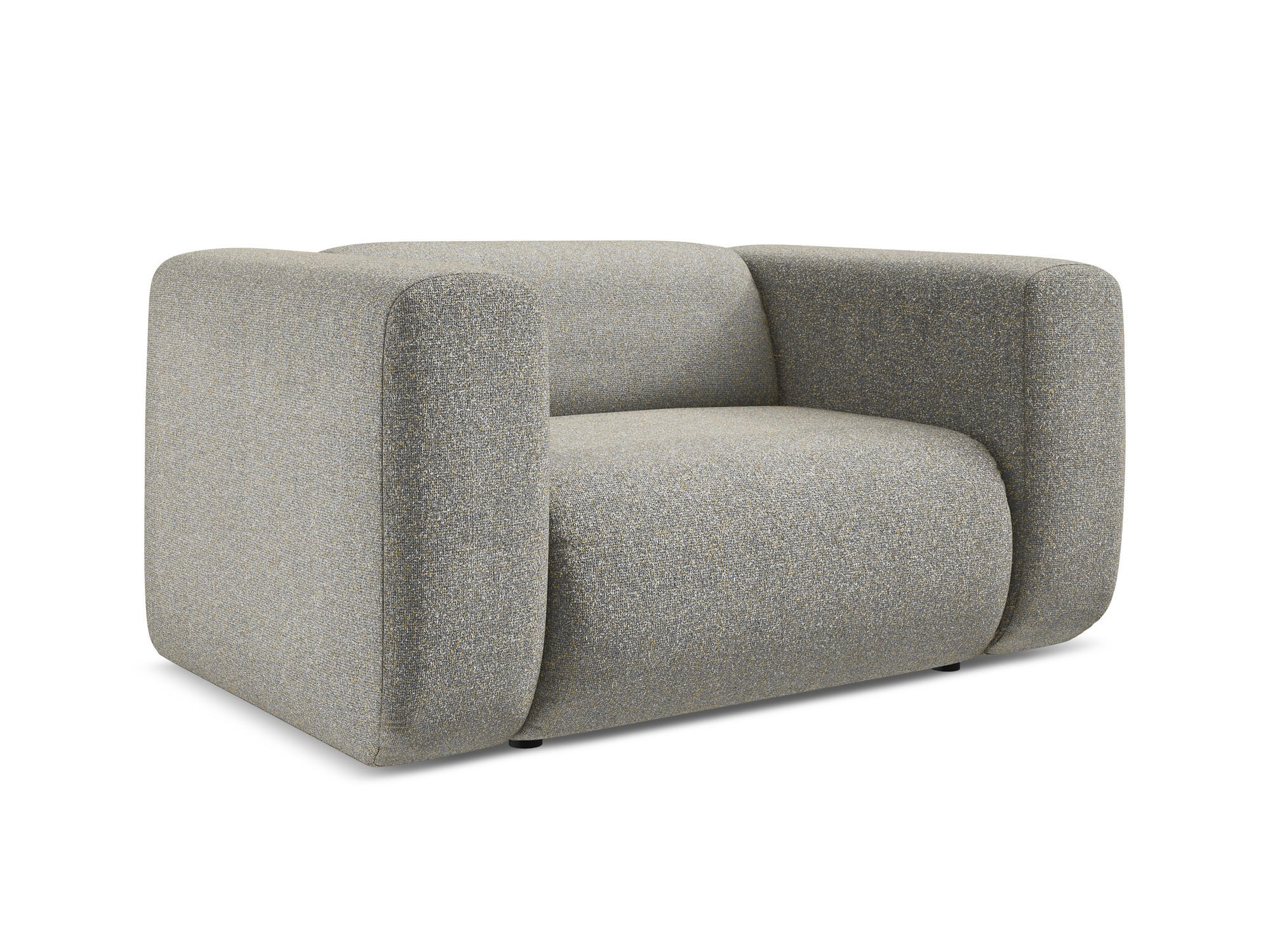 SESSEL Strukturstoff Stoff Beige - Beige/Schwarz, Kunststoff/Textil (137/70/89cm) - Makamii