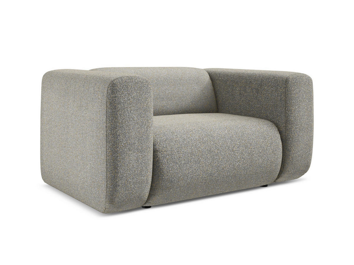 SESSEL Strukturstoff Stoff Beige - Beige/Schwarz, Kunststoff/Textil (137/70/89cm) - Makamii