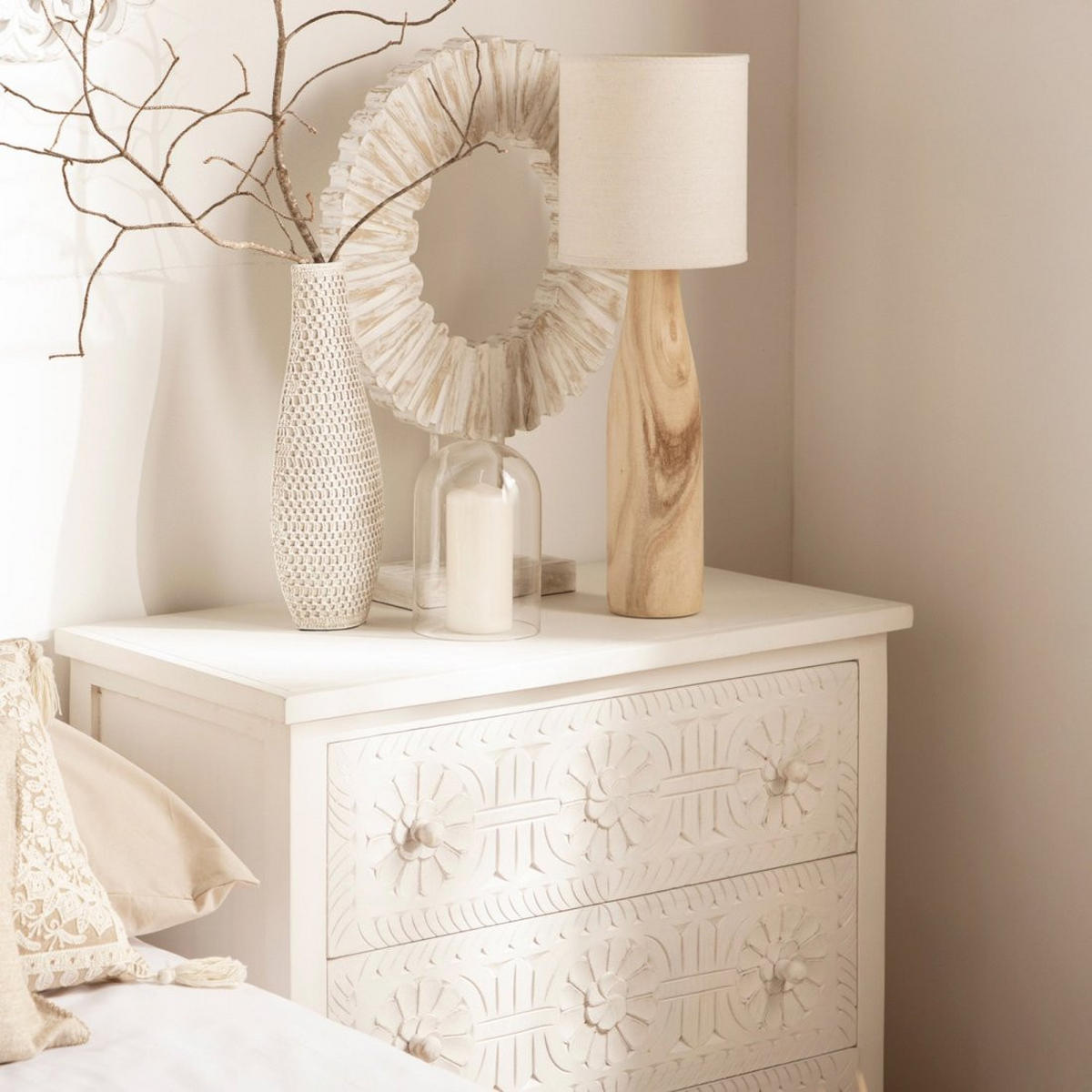 KOMMODE MIT SCHUBLADEN Iraya Weiß 80 cm x 82 cm - Weiß, Holzwerkstoff (80/82/40cm) - Klast Home