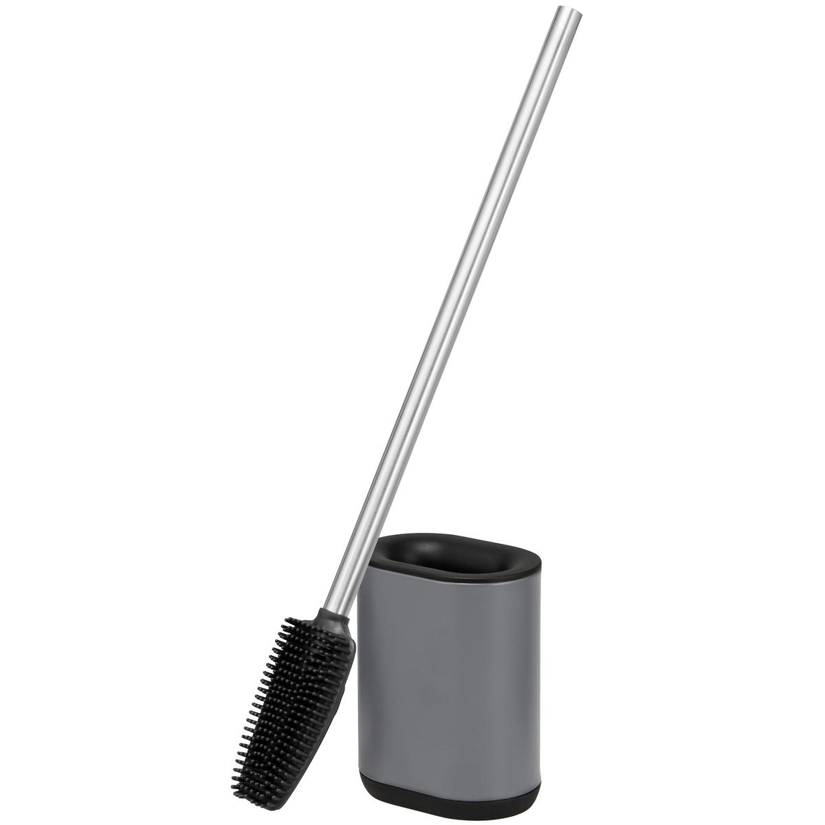 WC-GARNITUR BARBENA, grau, Kunststoff Edelstahl - Grau, Metall (11/53/4cm) - bremermann