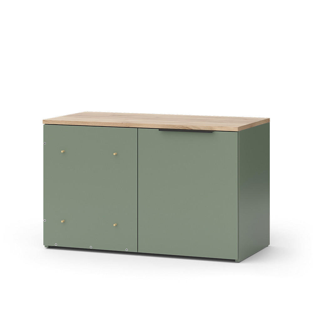 Grün/Sonoma Eiche, Holzwerkstoff (80/50/40cm) - Vicco